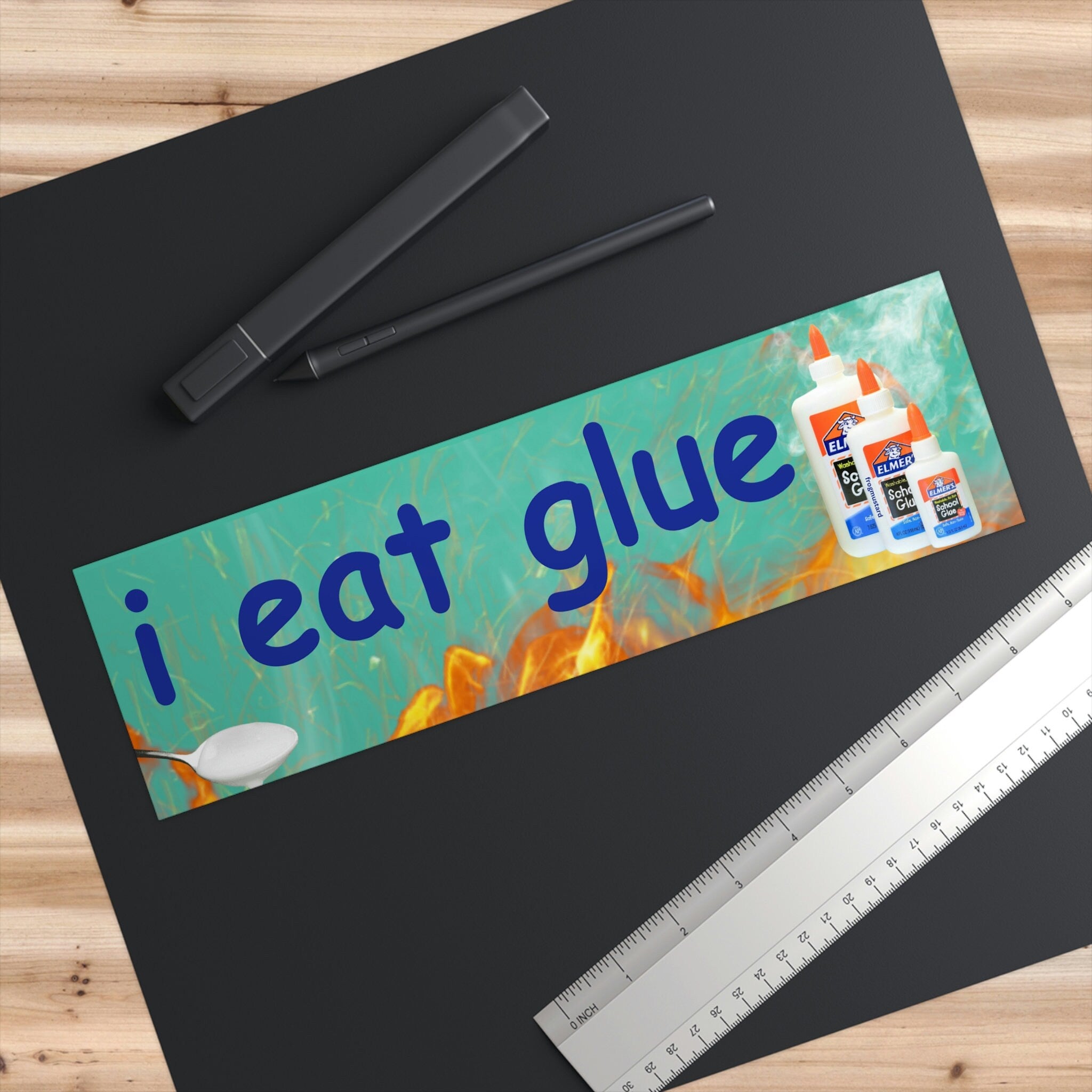 I eat glue - frogmustard stickers