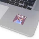 Use Your Blinker! Angry Cat Square Sticker - frogmustard stickers