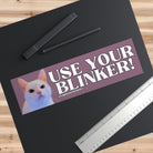 Use Your Blinker! Angry Cat (No Gun) - frogmustard stickers