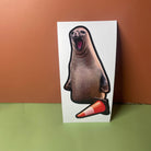 Neil the Seal Die Cut Sticker/Magnet 6" x 2” - frogmustard stickers