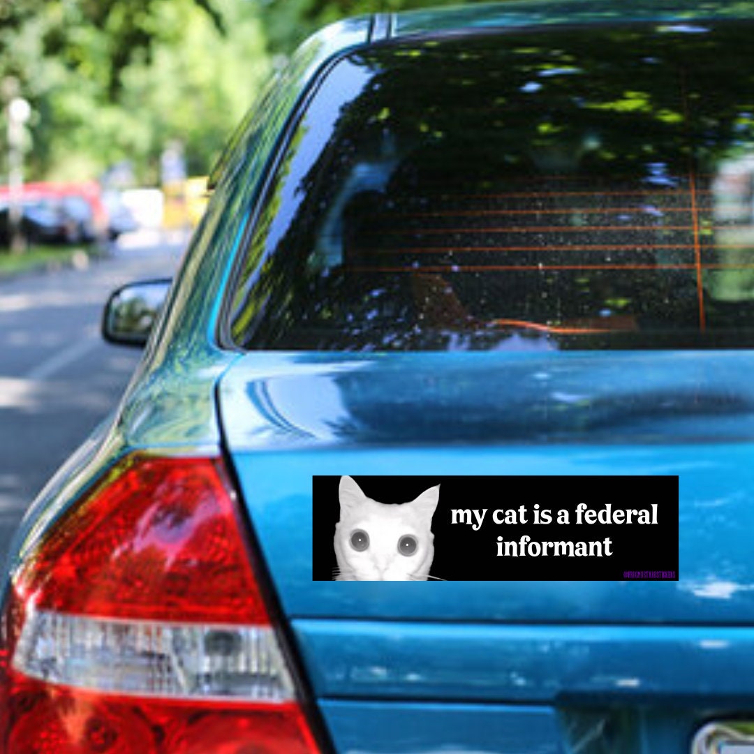 My cat is a federal informant - frogmustard stickers