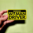 Warning Woman Driver - frogmustard stickers