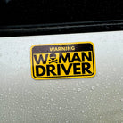 Warning Woman Driver - frogmustard stickers