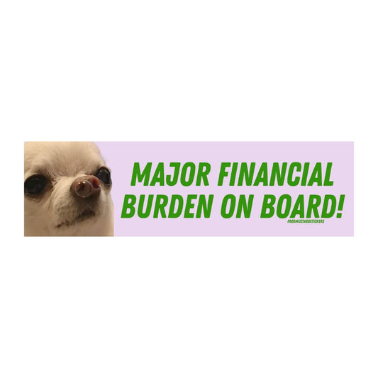 Major Financial Burden on Board (dog/pet)