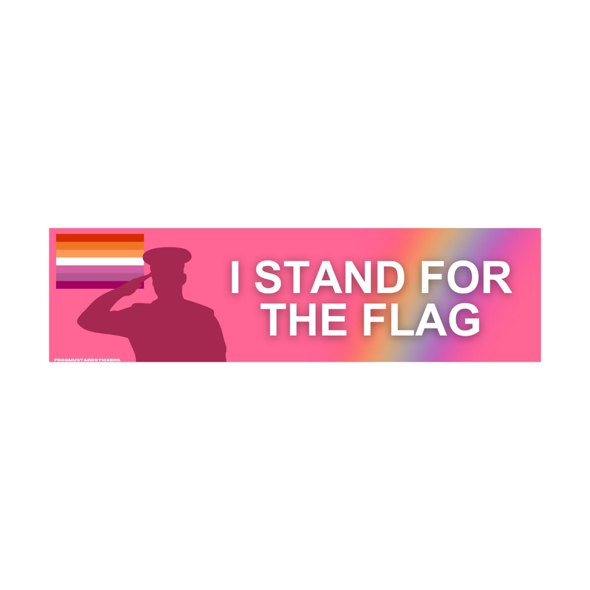 I stand for the (lesbian) flag - frogmustard stickers