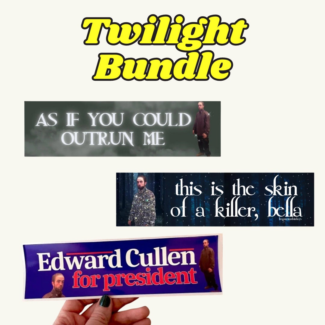 Twilight Lover Bundle - 3 Pack - Premium Weather-proof Vinyl Stickers or Magnets - frogmustard stickers