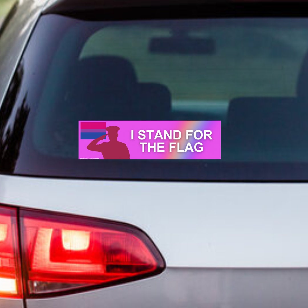 I stand for the (bisexual) flag - frogmustard stickers