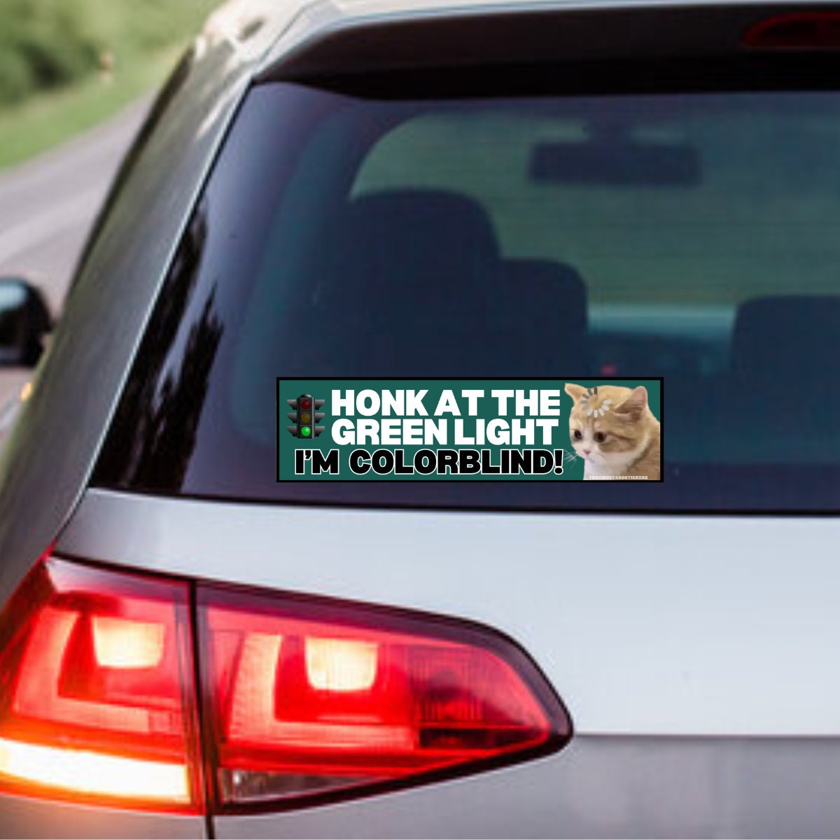 Honk at the Green Light! I'm Colorblind! - frogmustard stickers