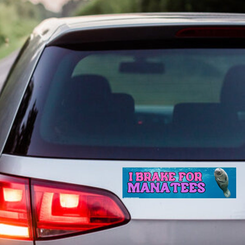 I brake for manatees - frogmustard stickers