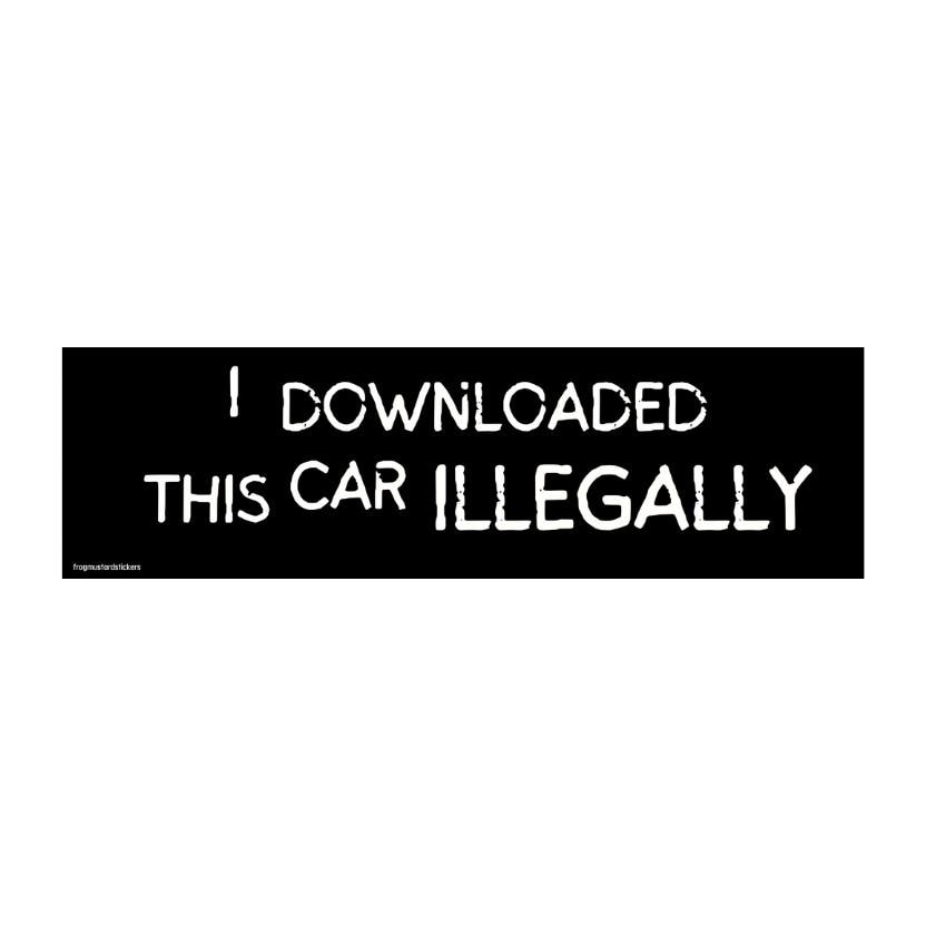 I downloaded this car ILLEGALLY