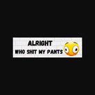 Alright who shit my pants Car Decal - frogmustard stickers