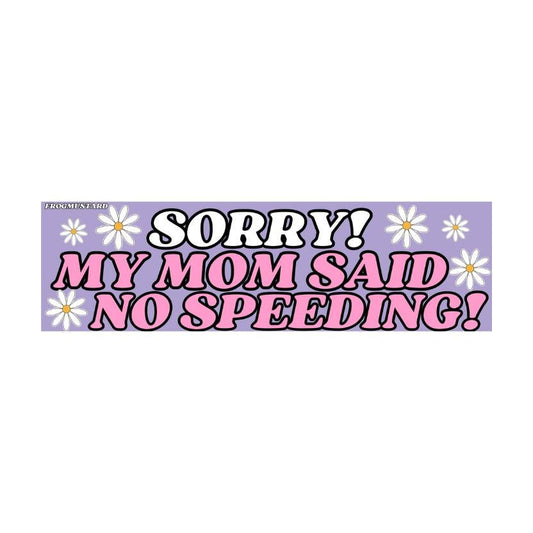 Sorry! My mom said no speeding!