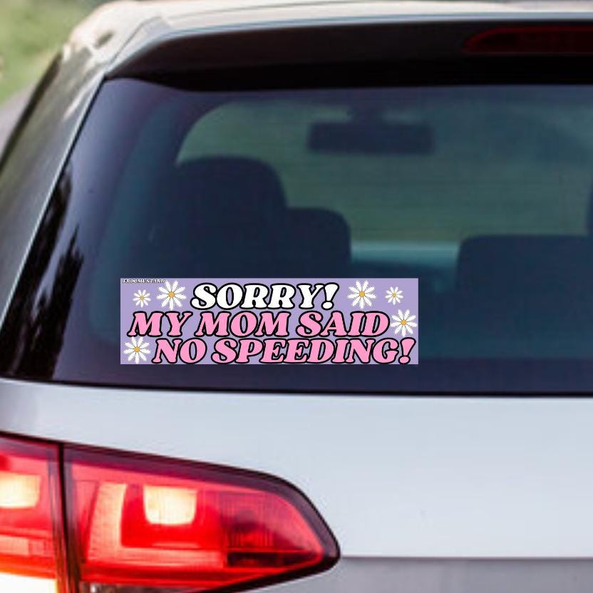 Sorry! My mom said no speeding! - frogmustard stickers