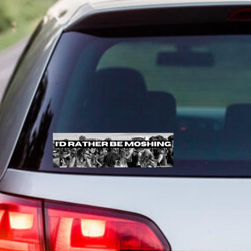 I'd rather be MOSHING - frogmustard stickers