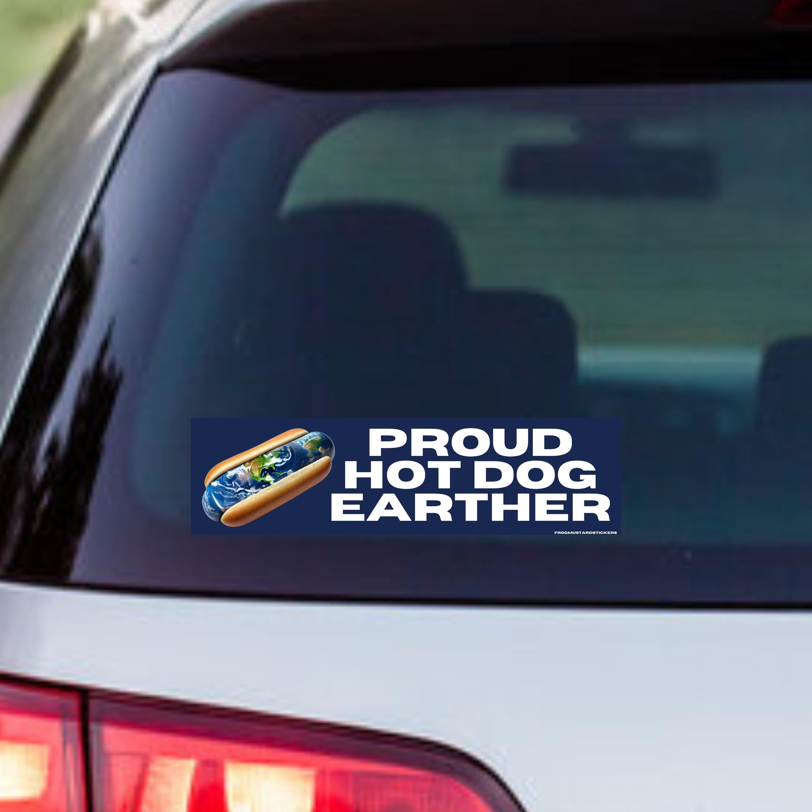 Proud Hot Dog Earther - frogmustard stickers