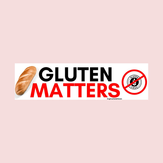 Gluten MATTERS - frogmustard stickers