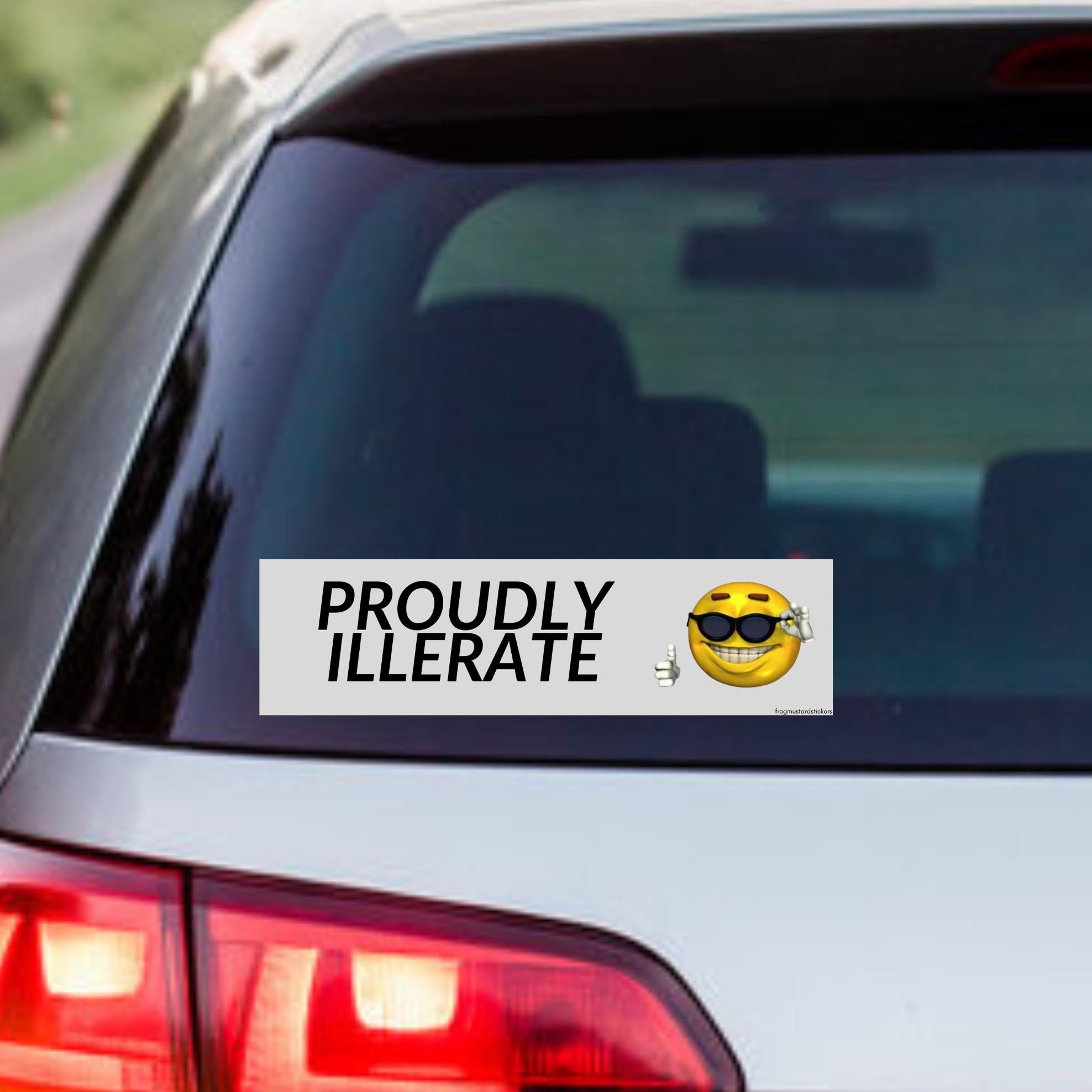 Proudly Illerate - frogmustard stickers