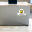 I am drive - Die Cut | Gen Z Meme | Water Bottle Car Laptop Bumper Sticker 3" x 3" Premium Weather-proof Vinyl