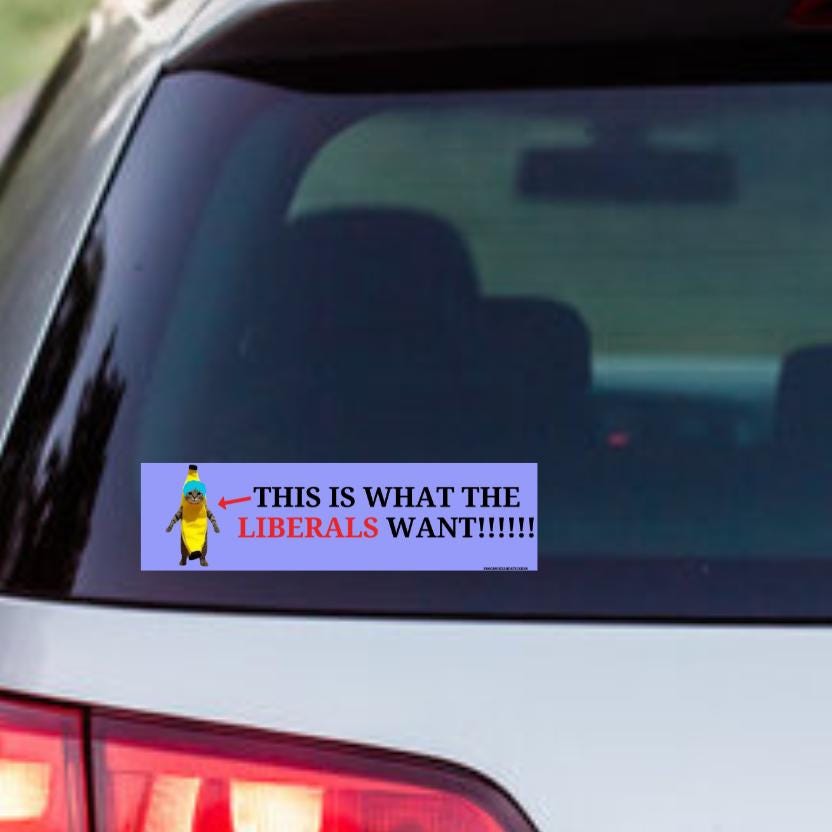 THIS is what the liberals want (banana cat) - frogmustard stickers