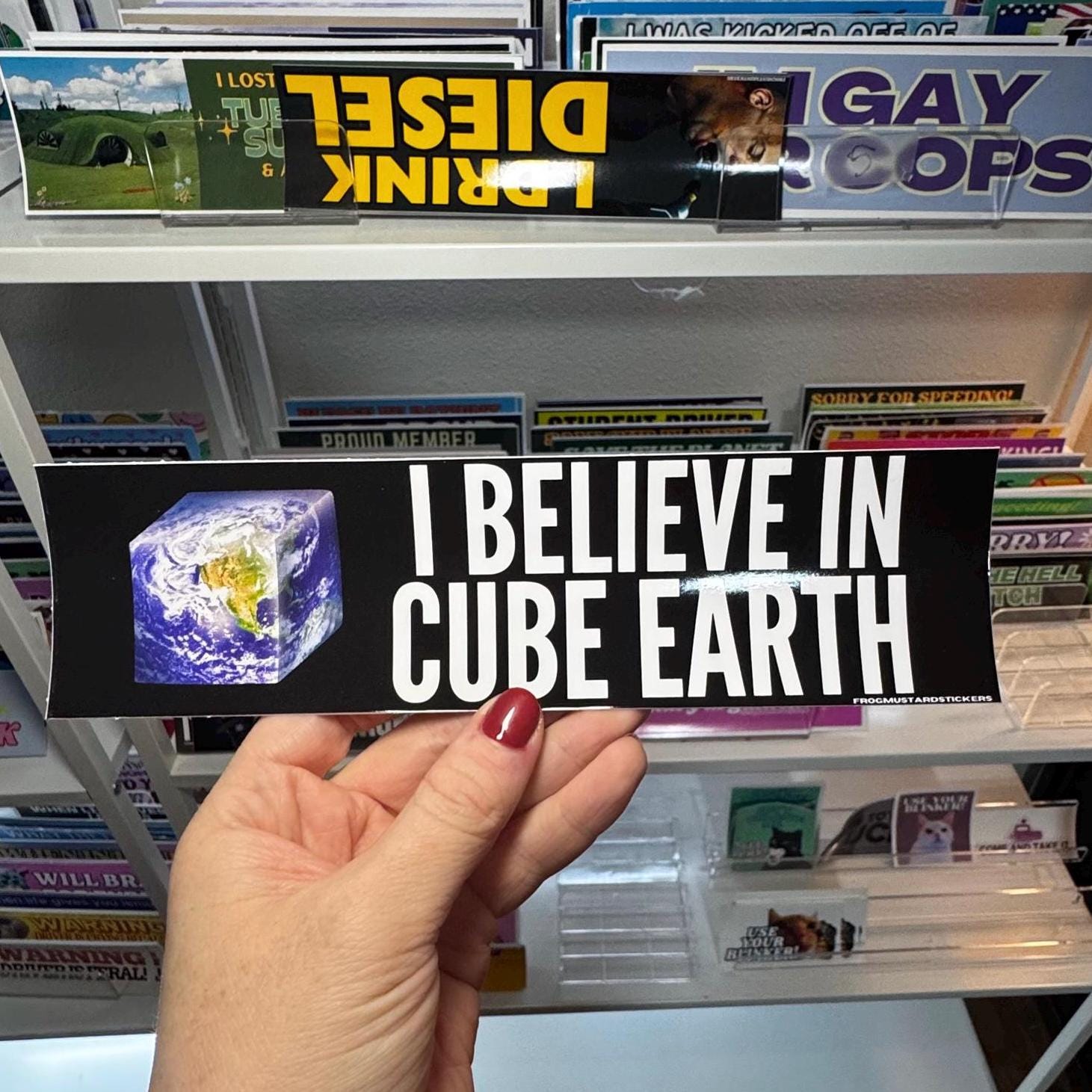 I believe in CUBE Earth - frogmustard stickers