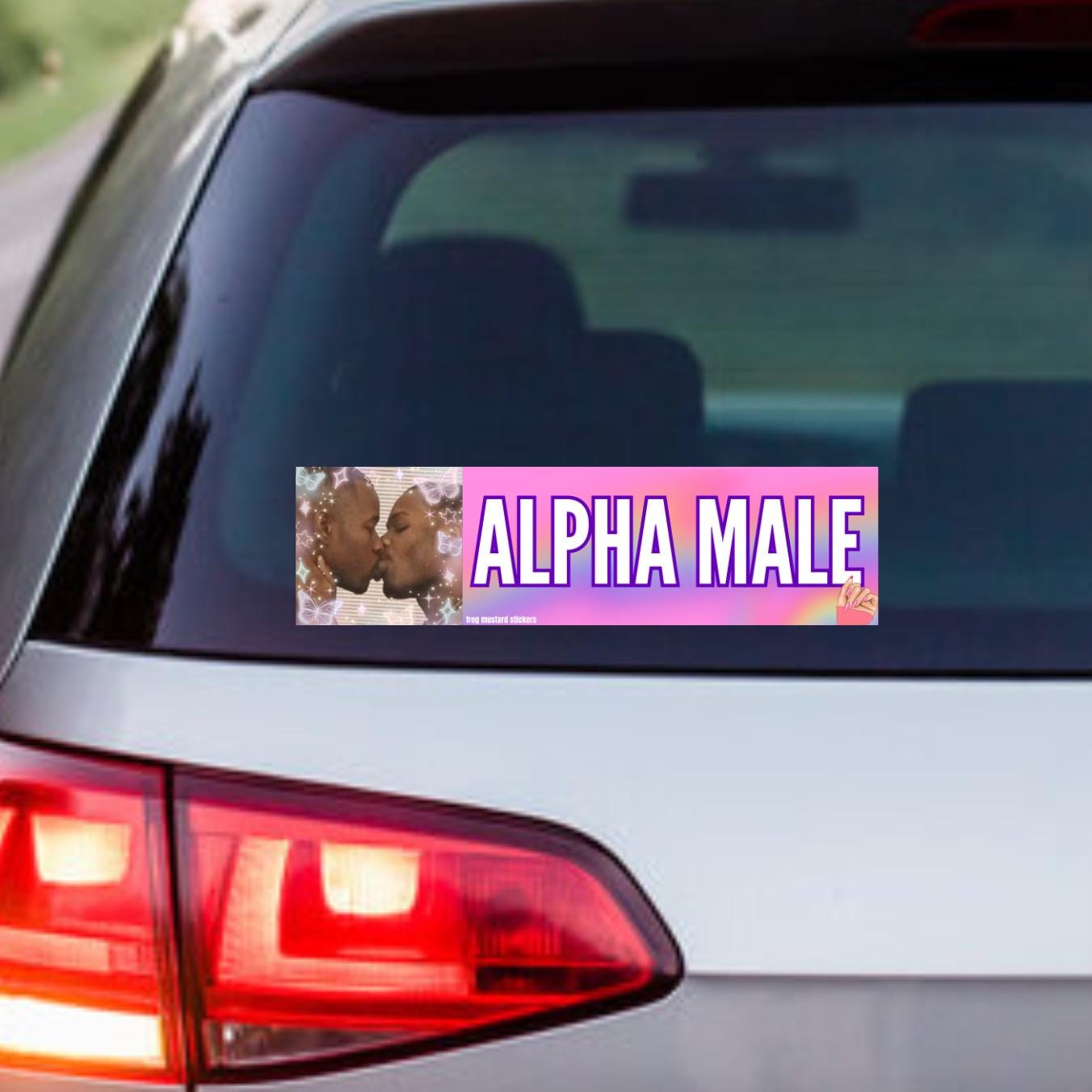 Alpha Male Car Decal - frogmustard stickers