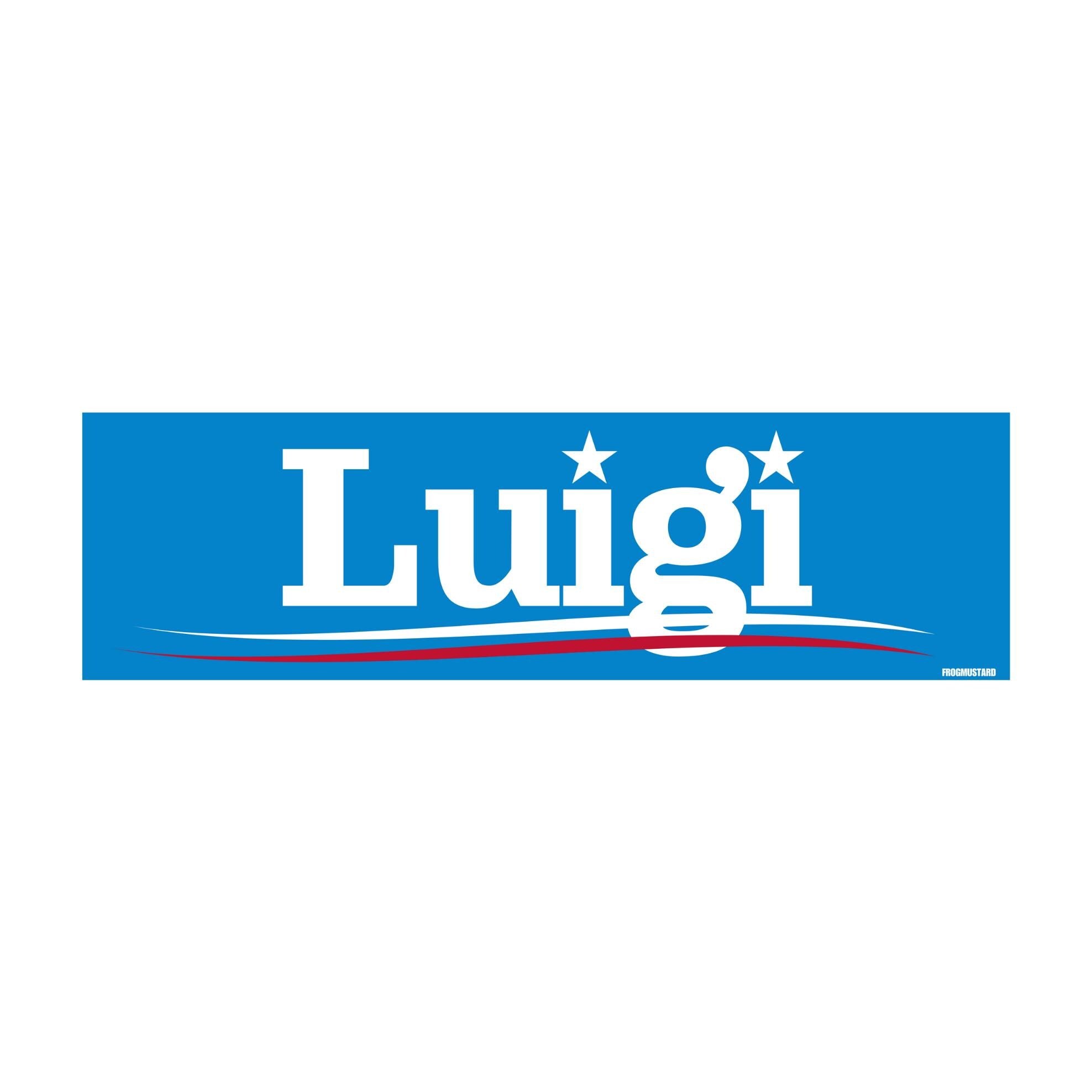 Luigi Campaign Car Decal - frogmustard stickers