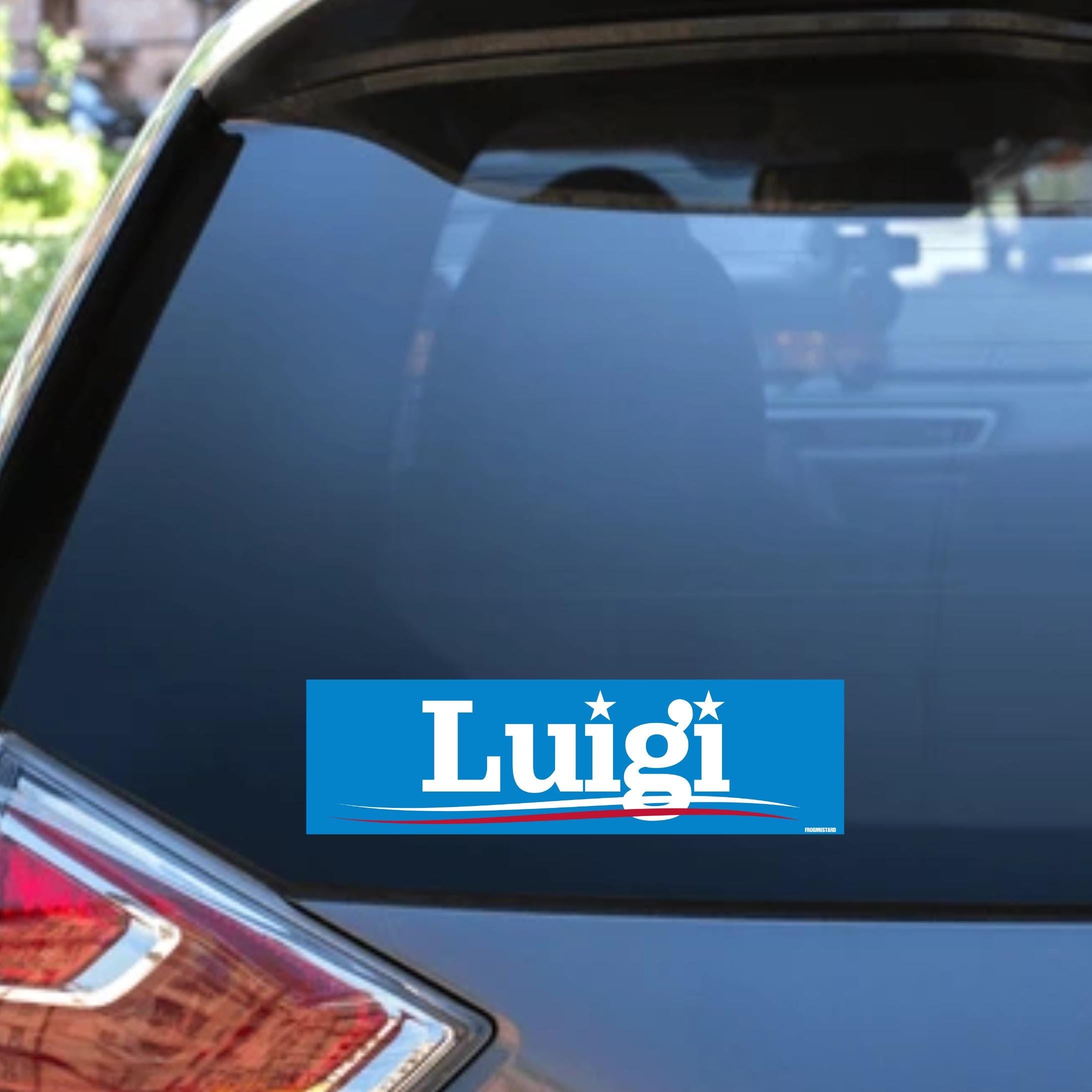 Luigi Campaign Car Decal - frogmustard stickers