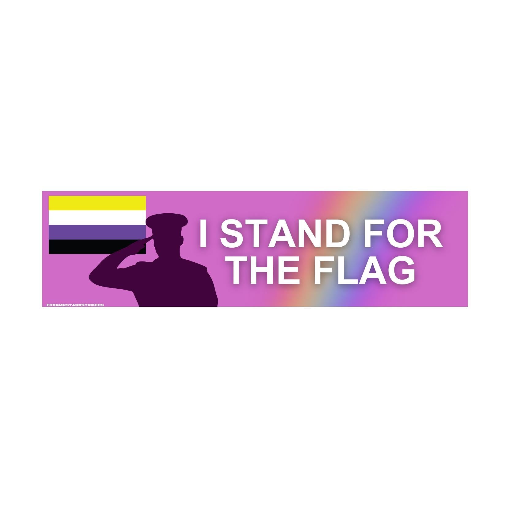 I stand for the (nonbinary) flag - frogmustard stickers