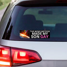 The Woke Meteor Made My Son Gay - Car Decal - frogmustard stickers