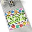 On my way to get a lobotomy! Square Sticker | 3" x 3" | Mental Health | Waterproof Bumper Sticker Car Laptop Water Bottle Sticker