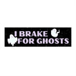 I Brake For Ghosts Halloween Bumper Sticker | Funny Cute Ghost Sticker | Halloween Fall Autumn | Meme | 8.5" x 2.5"